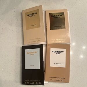 Burberry Goddess and Hero Best scent Set of 4! New GWP